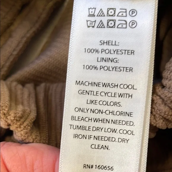 Woman's Sincerely Jules Tan Corduroy High Waist Pants - Picture 8 of 8